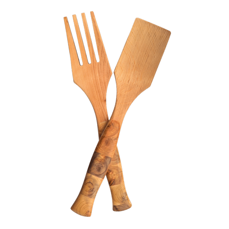 Kadakast ja lepast salatikomplekt