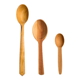 Kirsipuust lusikad kolmes suuruses – 14,5 cm, 21 cm ja 35 cm, erineva puidutooni ja süümustriga Kirsipuust lusikad kolmes suuruses – 14,5 cm, 21 cm ja 35 cm, erineva puidutooni ja süümustriga