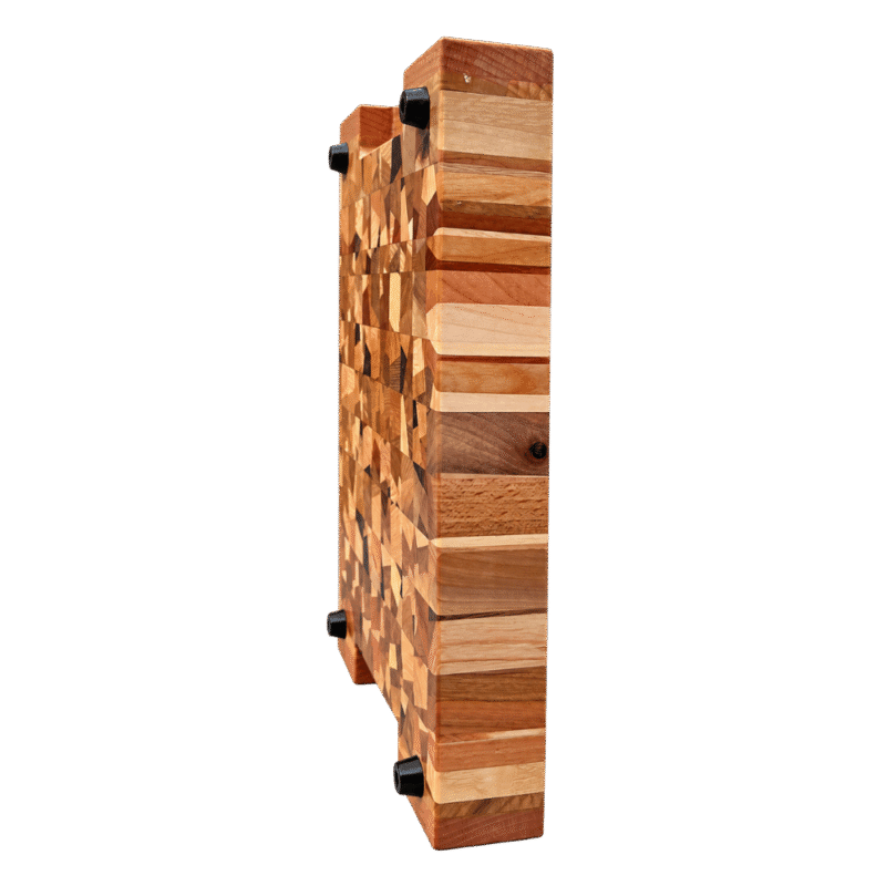Puidust mosaiiklõikelaud 30 × 20 × 4 cm omanäolise mustriga